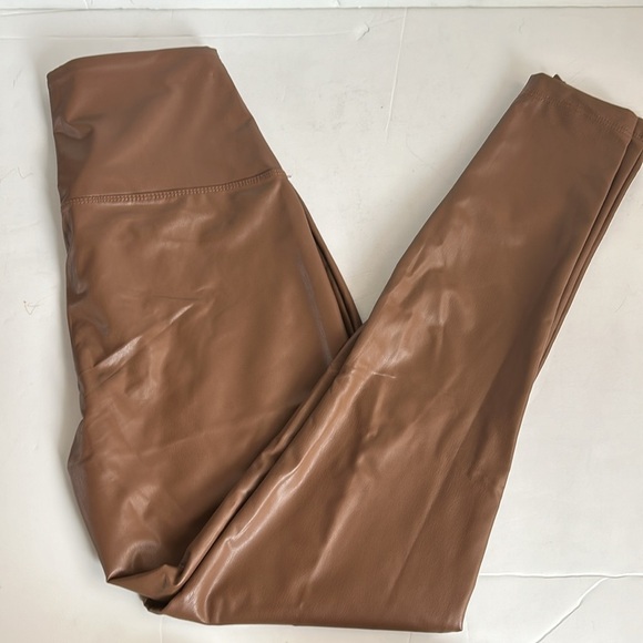 Zenana brown high rise faux leather leggings - Picture 10 of 13